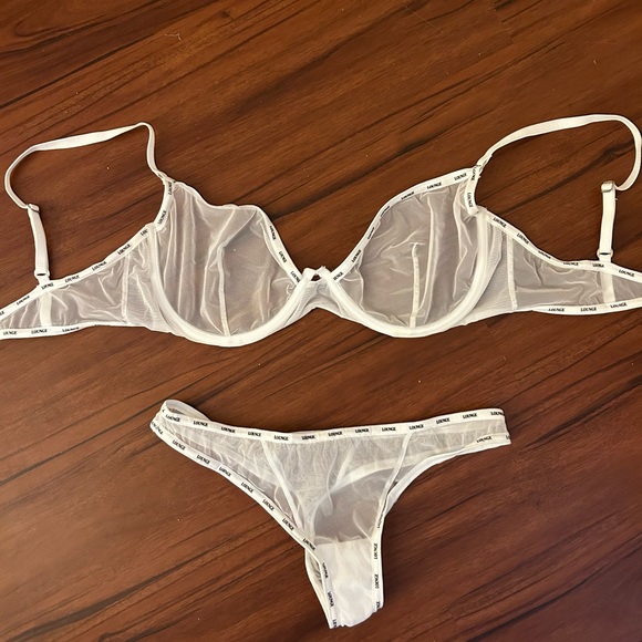 lounge Other - Lounge white mesh bra and panty set.